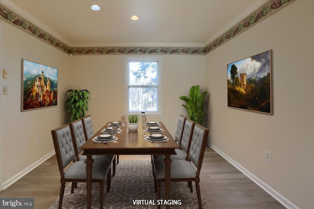 dining room featuring hardwood / wood-style flooring