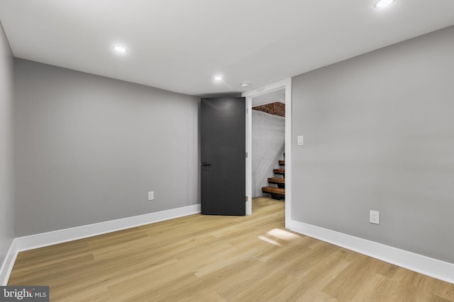 empty room featuring light hardwood / wood-style flooring