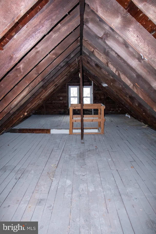 view of attic