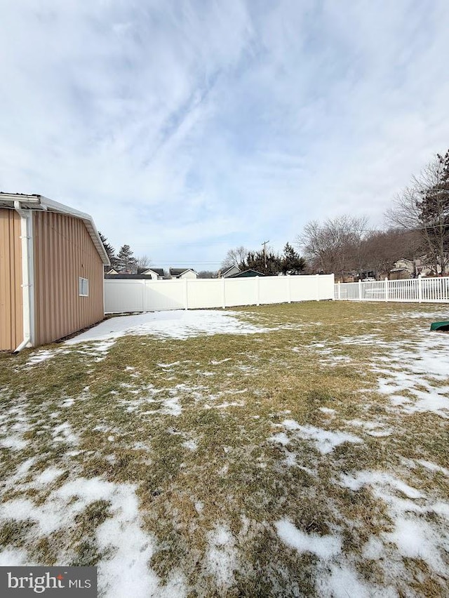 view of snowy yard