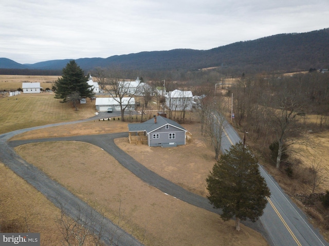 aerial view featuring a mountain view