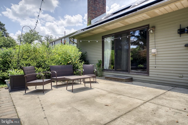 view of patio / terrace with an outdoor living space