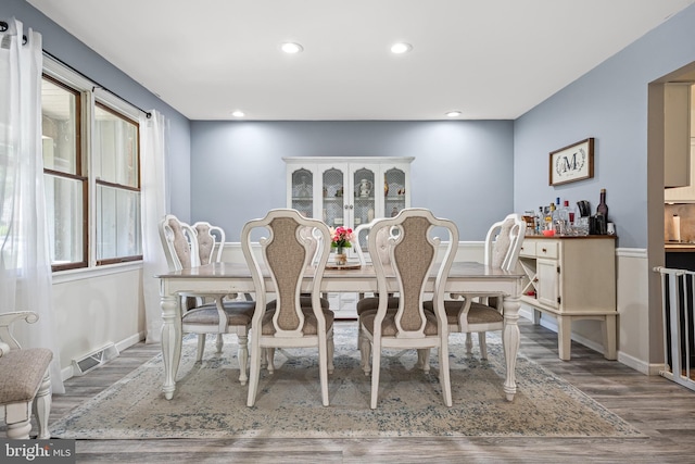 dining room featuring hardwood / wood-style flooring