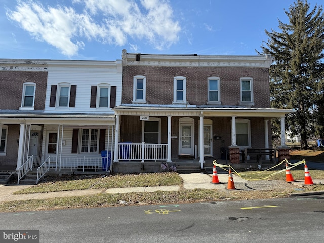 multi unit property with covered porch