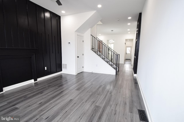 entrance foyer with wood-type flooring