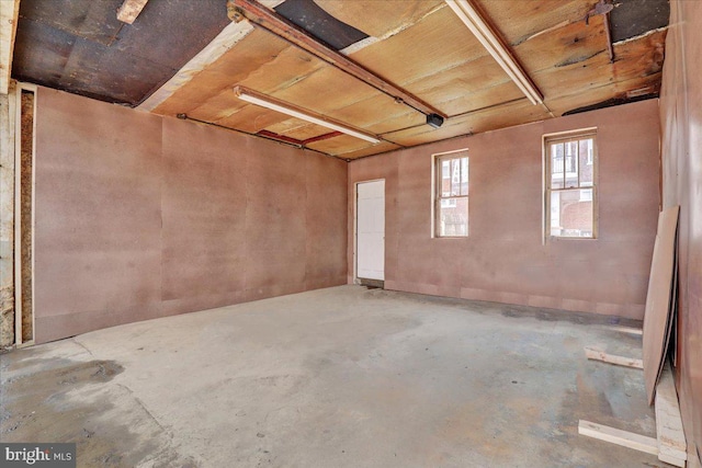 interior space with concrete floors