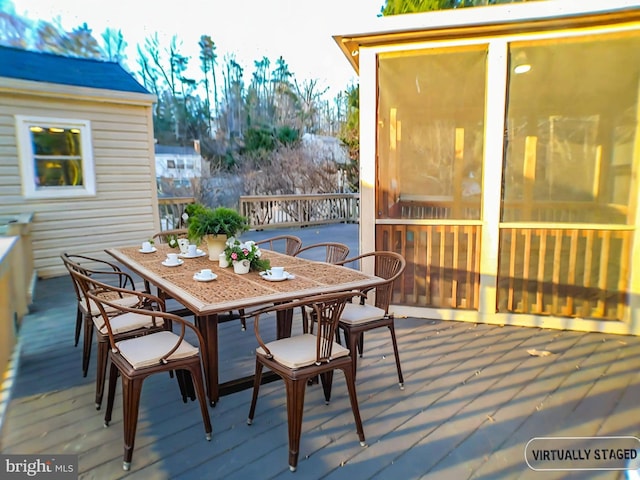 view of wooden deck