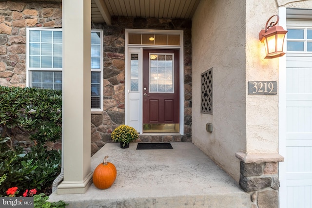 view of exterior entry