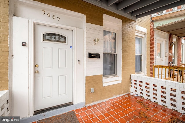 view of doorway to property