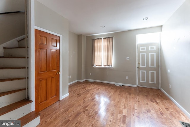 entryway featuring light wood-type flooring