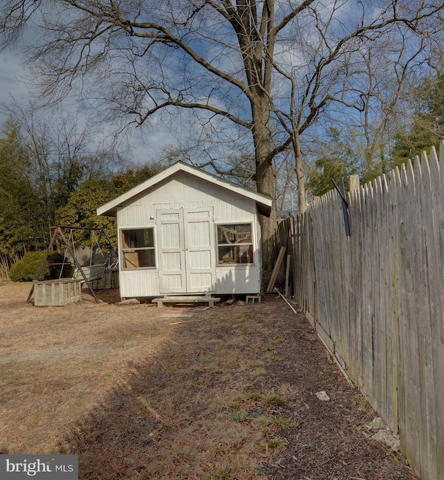 view of outdoor structure