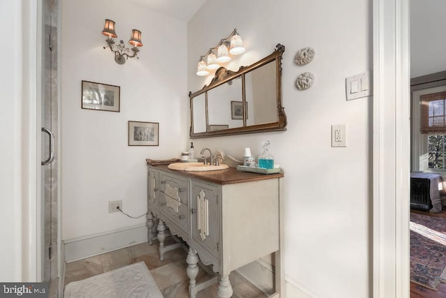 bathroom with vanity