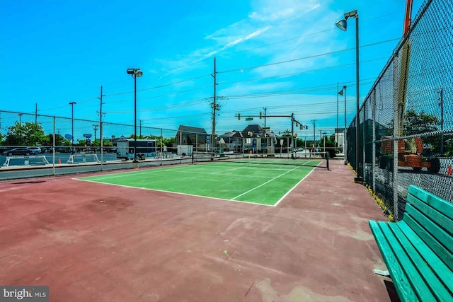 view of tennis court