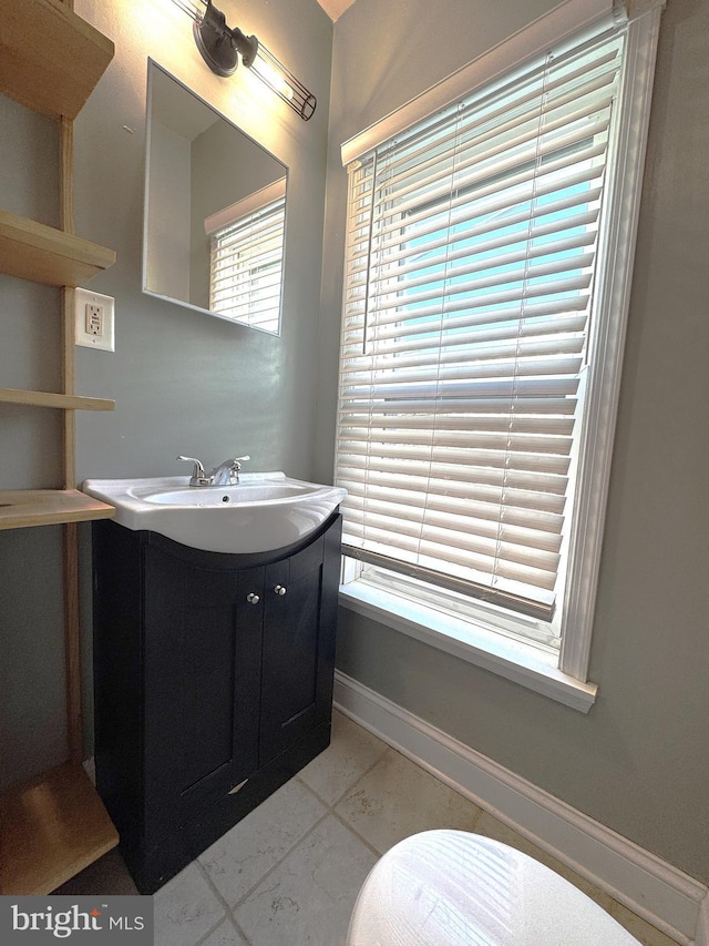 bathroom with vanity