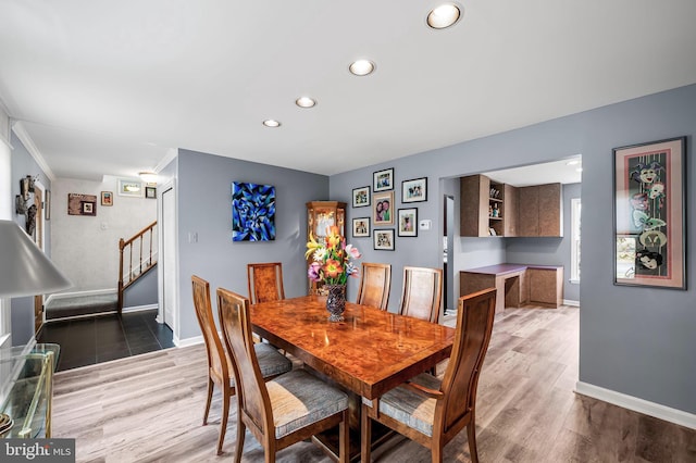 dining room featuring hardwood / wood-style flooring