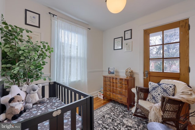 bedroom featuring hardwood / wood-style flooring