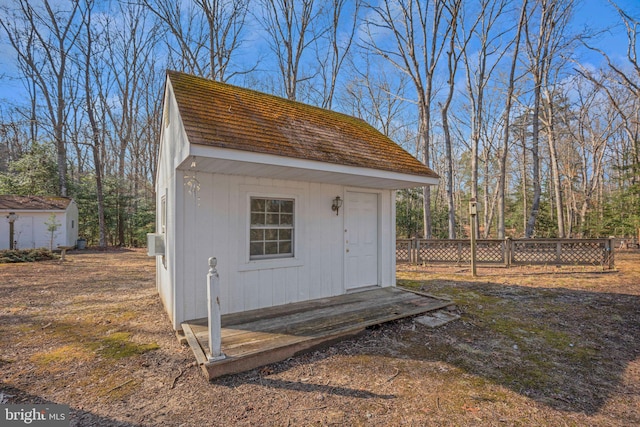 view of outbuilding