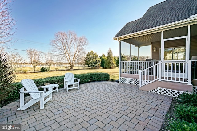 view of patio / terrace with a porch