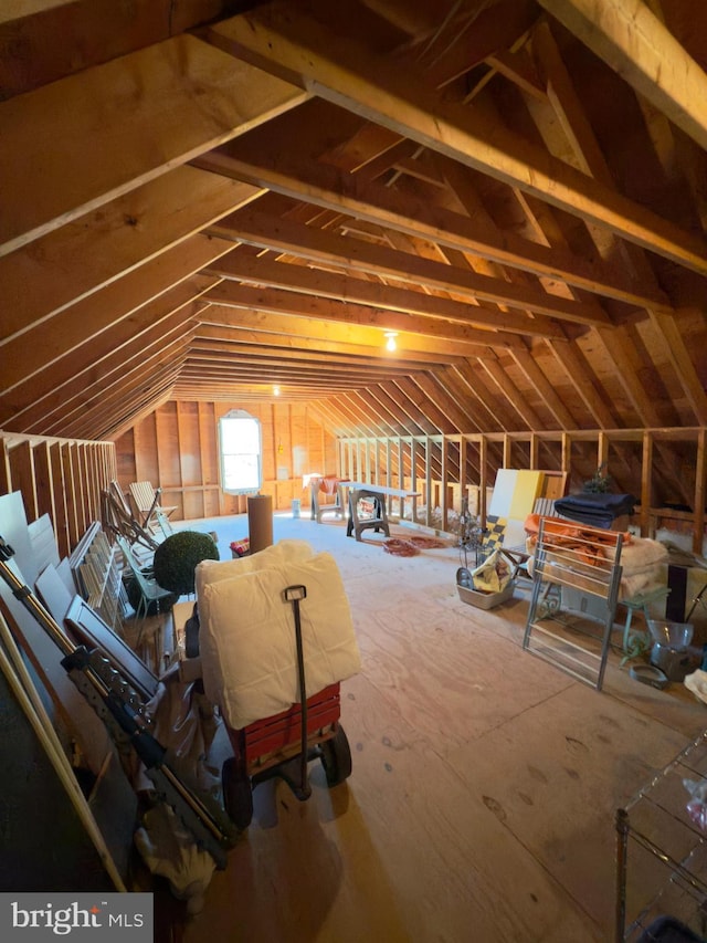 view of attic