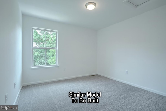 unfurnished room featuring carpet