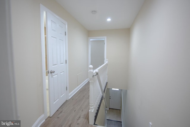 hallway featuring light hardwood / wood-style flooring