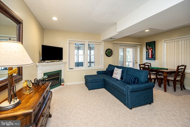 view of carpeted living room