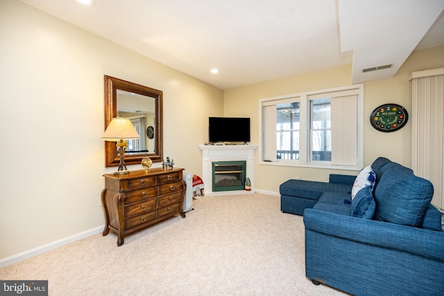 view of carpeted living room