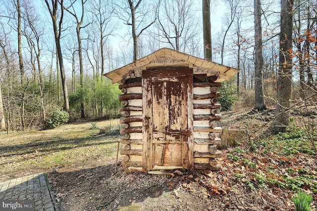 view of shed