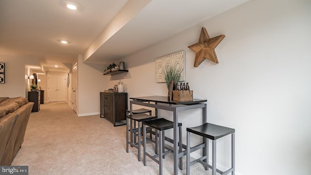 interior space with light carpet