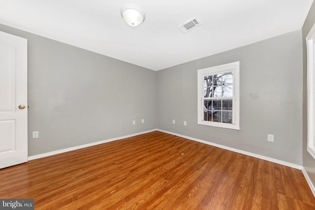 empty room featuring light wood-type flooring