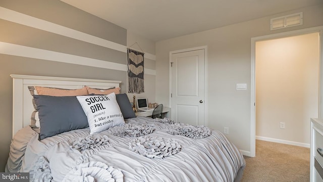 view of carpeted bedroom