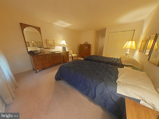 view of carpeted bedroom