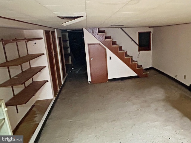 view of basement