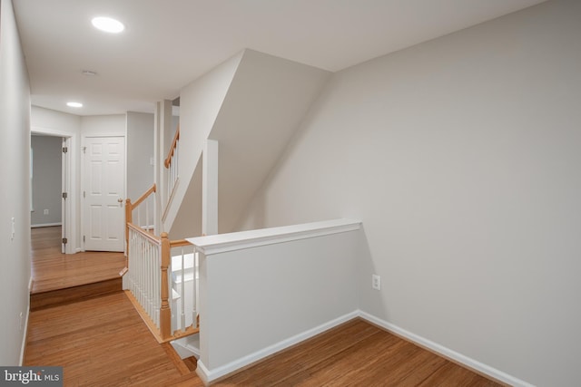 hall featuring hardwood / wood-style flooring