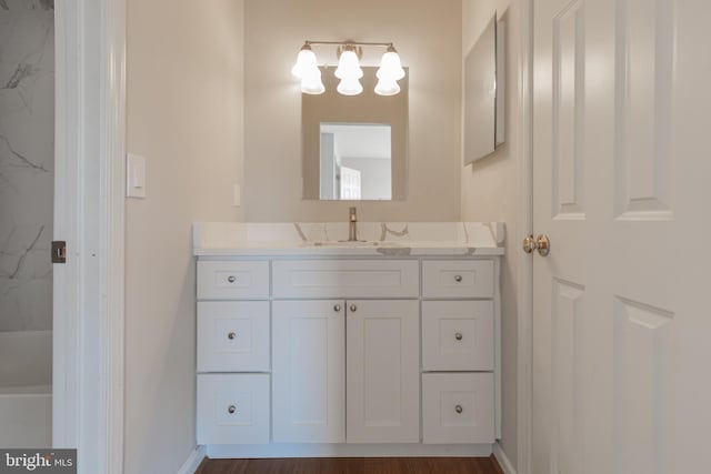 bathroom with vanity