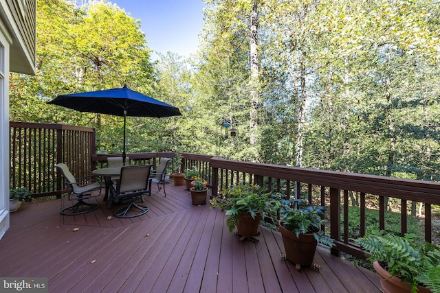 view of wooden terrace