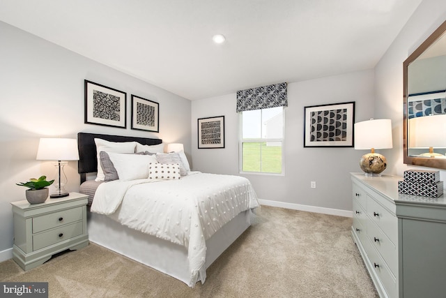 view of carpeted bedroom