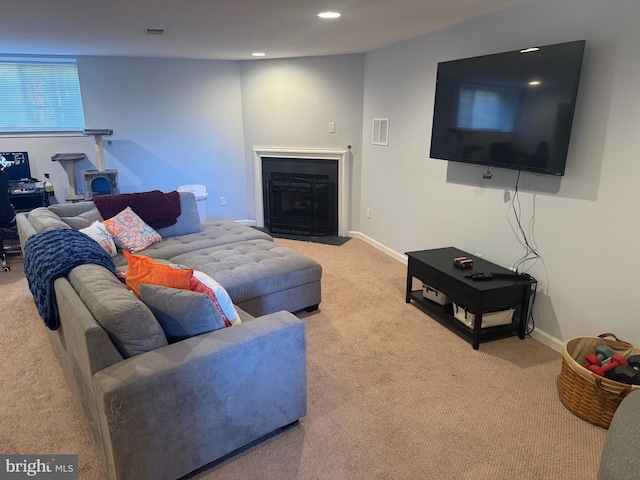 view of carpeted living room