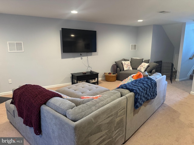 view of carpeted living room