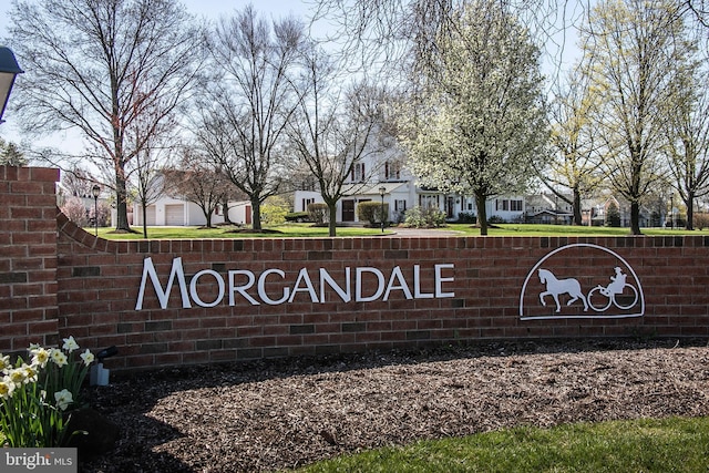 view of community sign