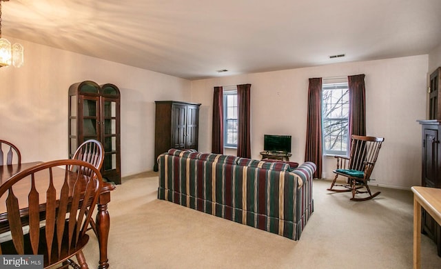 view of carpeted living room