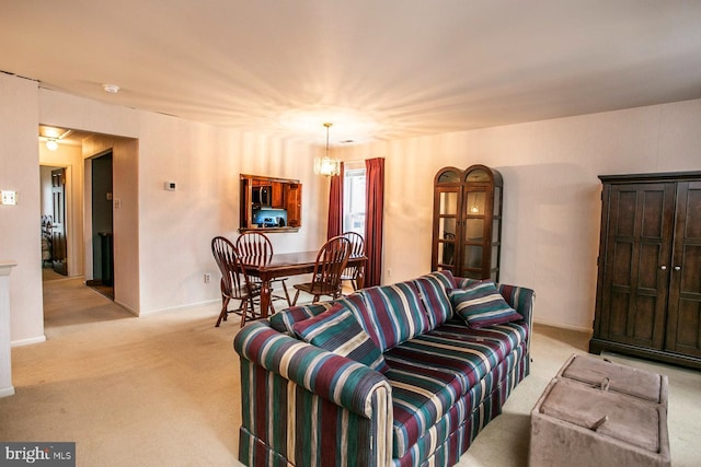 view of carpeted living room