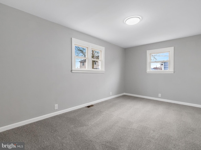 view of carpeted empty room