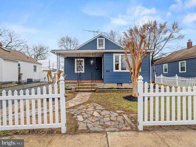 bungalow-style house with a porch