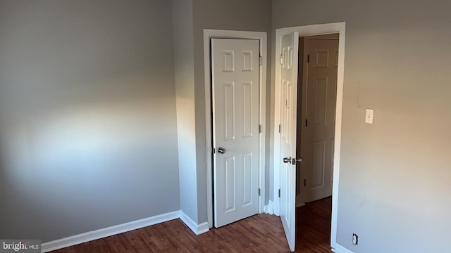 interior space featuring dark hardwood / wood-style flooring