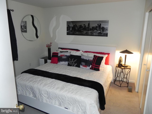 bedroom featuring carpet flooring