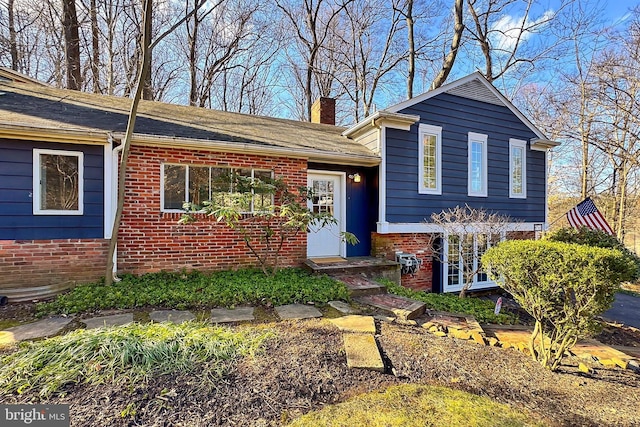 view of split level home