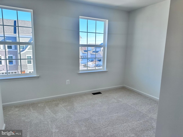 view of carpeted empty room