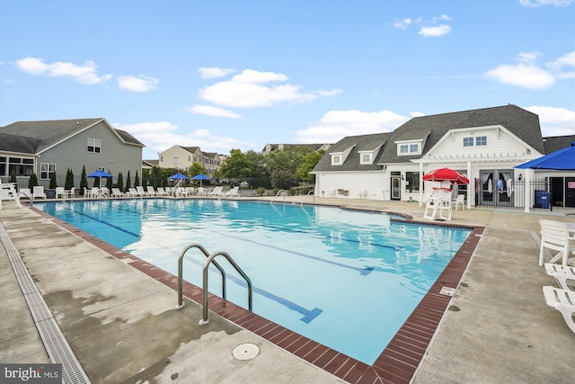 view of pool with a patio