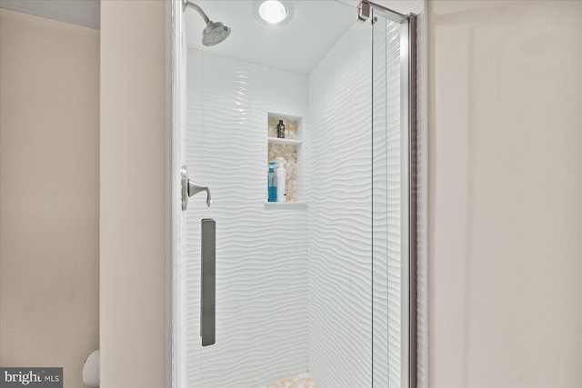 room details with a shower with door